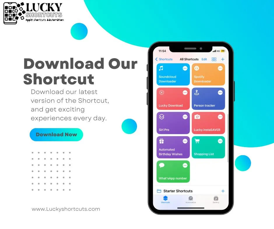 Lucky download shortcut